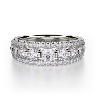 Michael M R306B White Gold Wedding Ring for Women