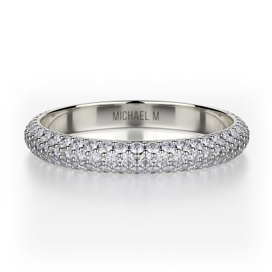 Michael M R699B Platinum Wedding Ring for Women