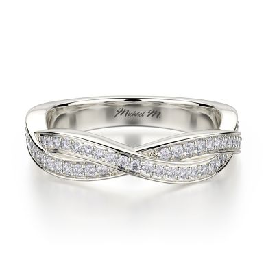Michael M R709B Platinum Wedding Ring for Women
