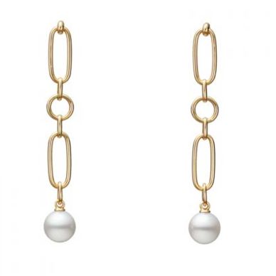 Mikimoto Chain Drop Pearl Earrings