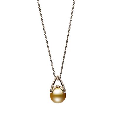 Mikimoto Yellow Gold Pearl Necklace
