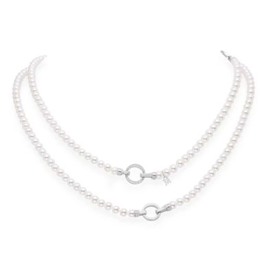 Mikimoto Pearl and Diamond Double Strand Necklace MZQ10039ADXW