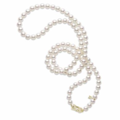 Single strand pearl necklace by Mikimoto