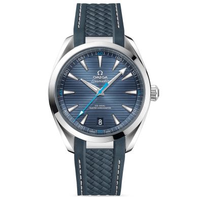 Omega Seamaster Co-Axial Master Chronometer with Blue Leather Strap
