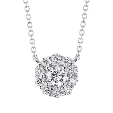 flower shape diamond necklace