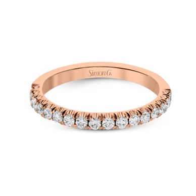 Simon G. LP2342 Rose Gold Simple Diamond Wedding Ring for Women