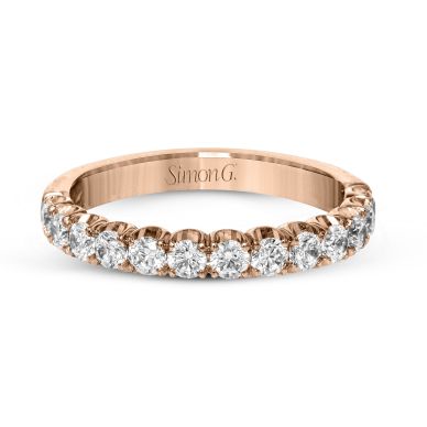 Simon G. LP2347 Rose Gold Simple Diamond Wedding Ring for Women
