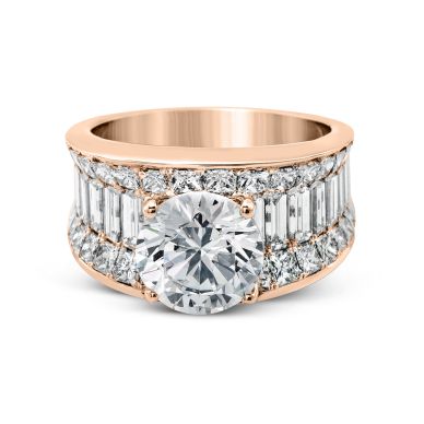 Simon G MR1922 Rose Gold Round Cut Engagement Ring