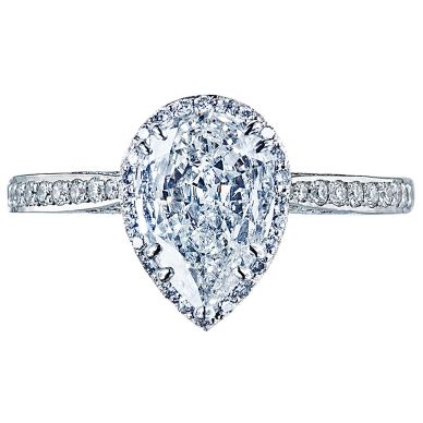 2620PS8X5P Dantela Platinum Pear Shaped Engagement Ring 