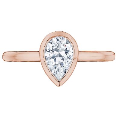 300-2PS-85X55PK Starlit Rose Gold Pear Shaped Engagement Ring 0.75