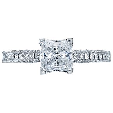 3005 Simply Tacori Platinum Princess Cut Engagement Ring 