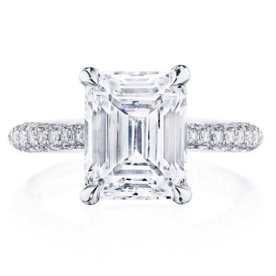 emerald cut engagement ring by tacori