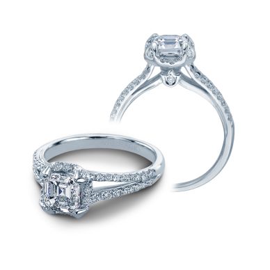 Verragio Couture 0378 White Gold Asscher Engagement Ring