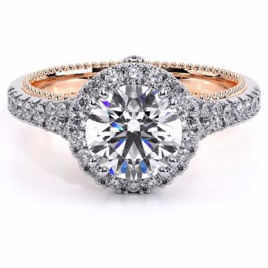 Verragio Couture 0424R-TT-PR Platinum and Rose Gold Round Engagement Ring