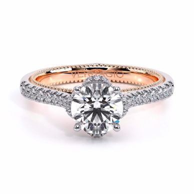 Verragio Couture 0457R-2WR White and Rose Gold Round Engagement Ring