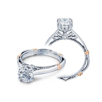 Verragio Parisian 120 White and Rose Gold Round Engagement Ring