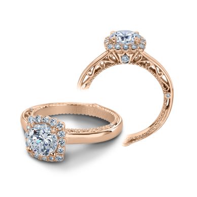 Verragio Venetian 5019CU-R Rose Gold Round Engagement Ring