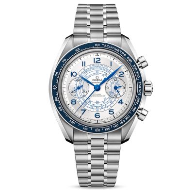Frontview of Omega Speedmaster Chronoscope Co‑Axial Master Chronometer Chronograph Watch 43 Mm