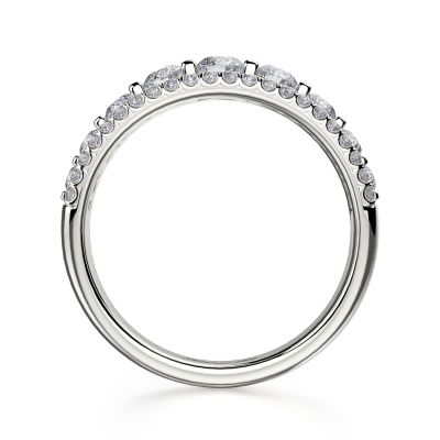 Michael M R306B White Gold Wedding Ring for Women Side