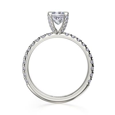 Michael M R493-0.75 Europa White Gold Princess Cut Engagement Ring