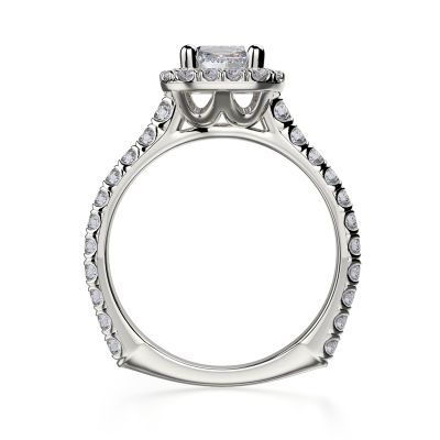 Michael M R559-1 Europa Platinum Princess Cut Engagement Ring