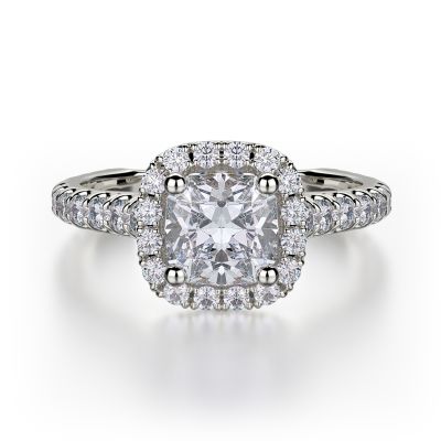 Michael M R559-1 Platinum Princess Cut Engagement Ring