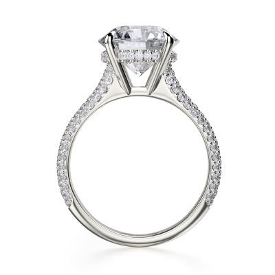 Michael M R707-3 Crown White Gold  Engagement Ring