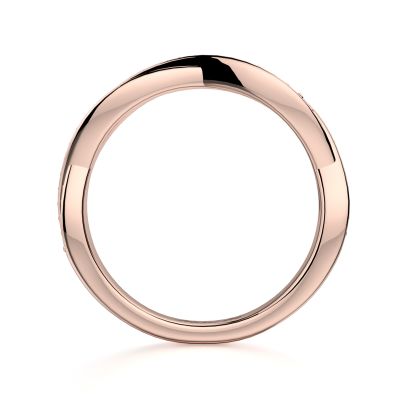 Michael M R709B Rose Gold Wedding Ring for Women Side