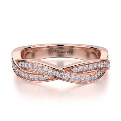 Michael M R709B Rose Gold Wedding Ring for Women