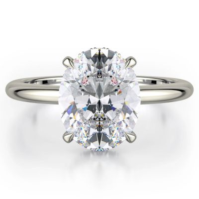 Michael M R750-3 Crown Oval Cut Solitaire Engagement Ring