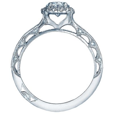 2618OV Reverse Crescent White Gold Oval Engagement Ring 