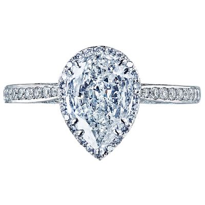 2620PS8X5P Dantela Platinum Pear Shaped Engagement Ring 
