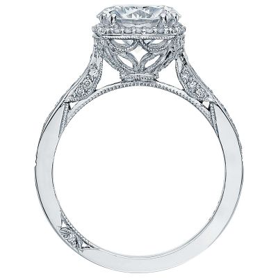 2620RD Dantela White Gold Round Engagement Ring 