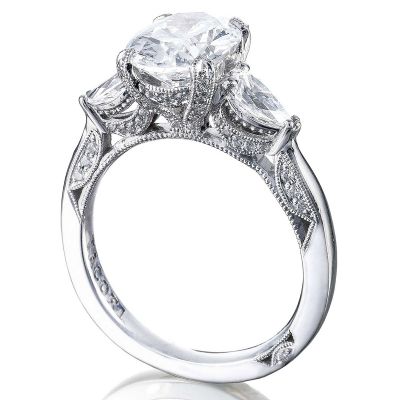 HT2628OV11X9 RoyalT Platinum Oval Engagement Ring 