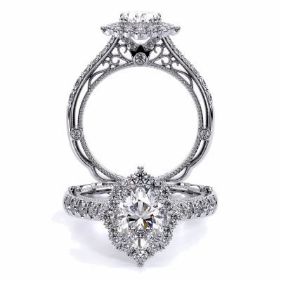 Verragio White Gold Unique Oval Engagement Ring