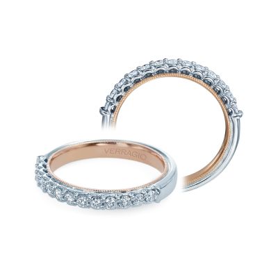 Verragio Renaissance 901W-TT White and Rose Gold Wedding Ring