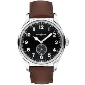 Montblanc brown leather watch at Sheiban Jewelers