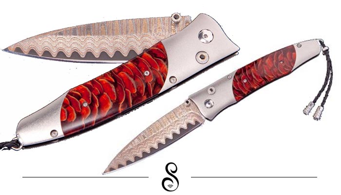 William Henry red sun copper knife